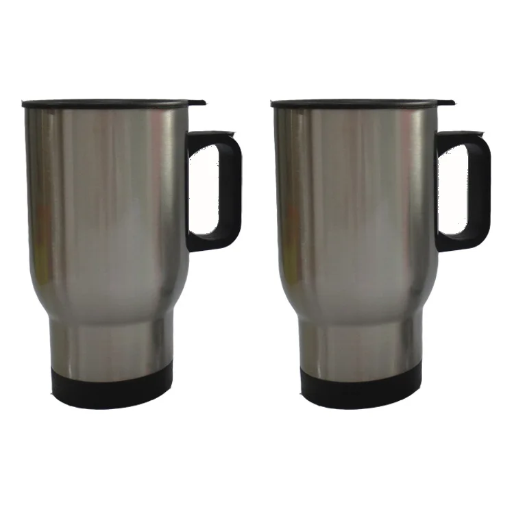 Wholesale Personalized and Customized Heat Press Printable White Stainless Steel Car Travel Mug Sublimation