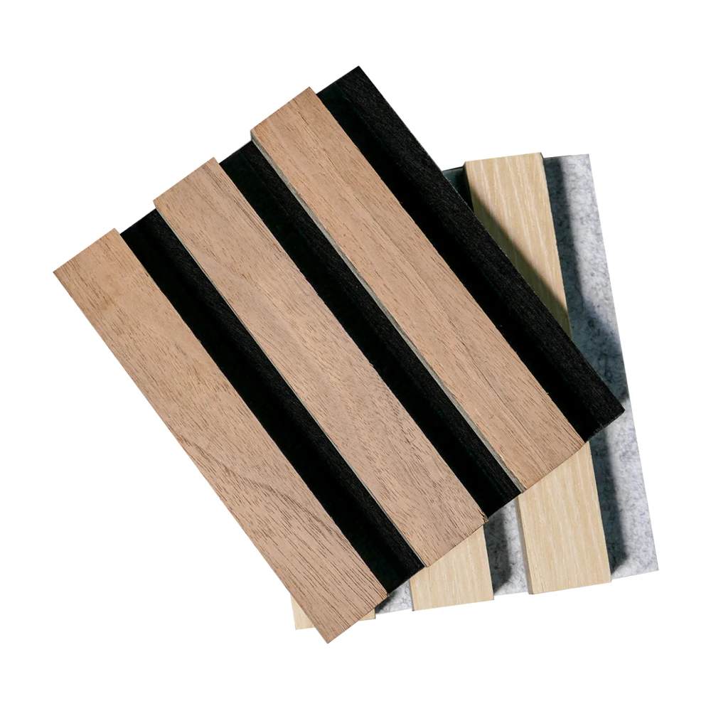 Manufacturer Acoustic Slat Panel Natural Oak Soundproofing Material For Studio Equipment Wall Panels