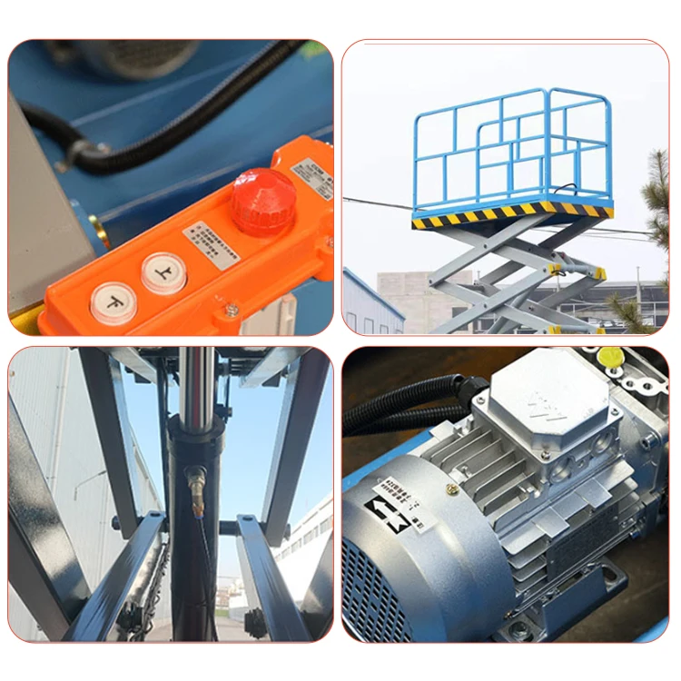 platform tray loader hydraulic stationary spring level shear type small loader lift platform