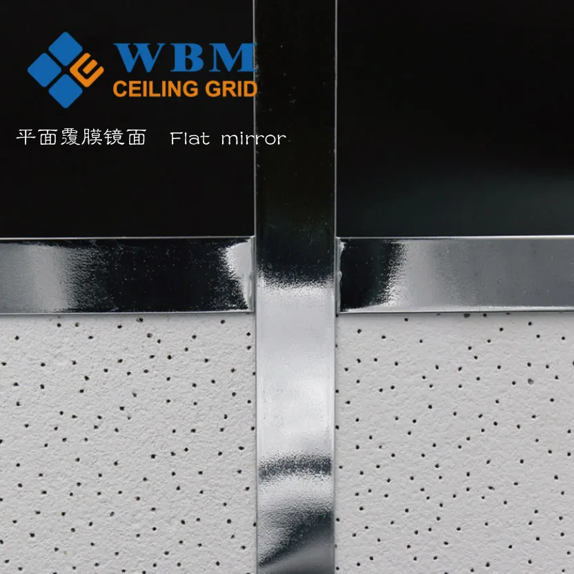 Flat mirror T32/38 ceiling  grid decoration t bar main tee suspended ceiling t grid components,ceiling frames