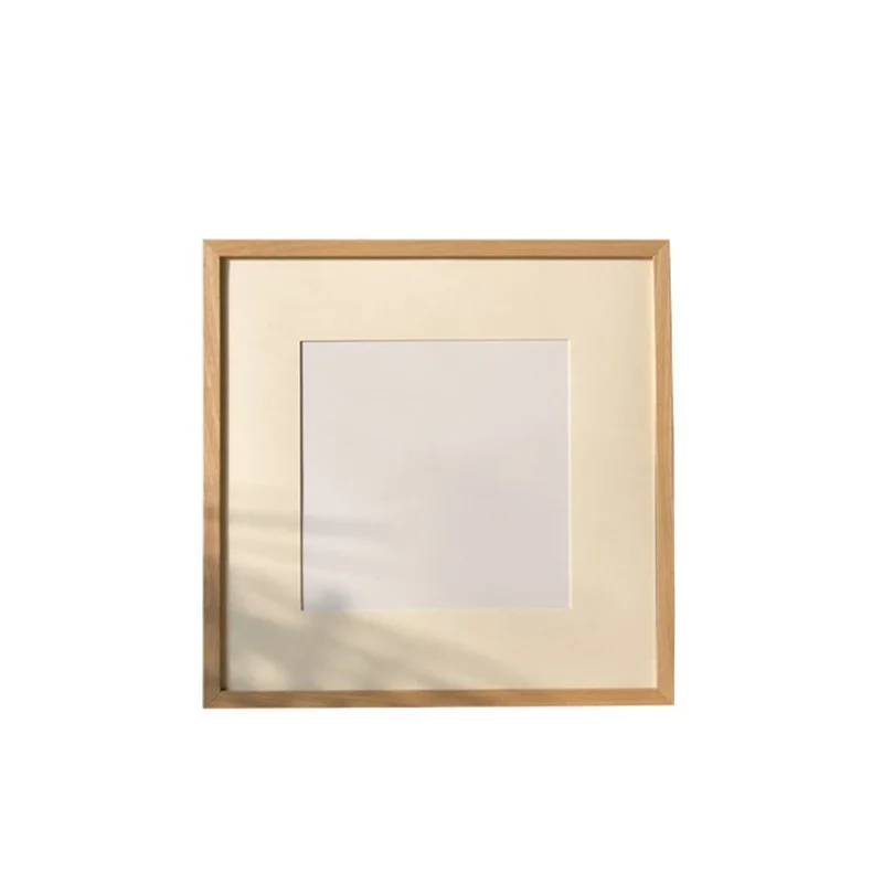 Nordic simplicity handcrafted wedding photo frame hanging wall solid wood photo frame