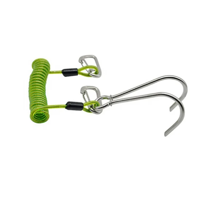 High Quality Tool Safety Lanyard Spring Coil Cable Steel Wire Rope with Metal lock