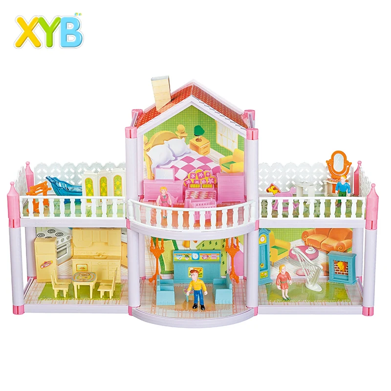 
XYB Hot sale Kids lovely doll house toy diy pretend play furniture set happy educational toy 