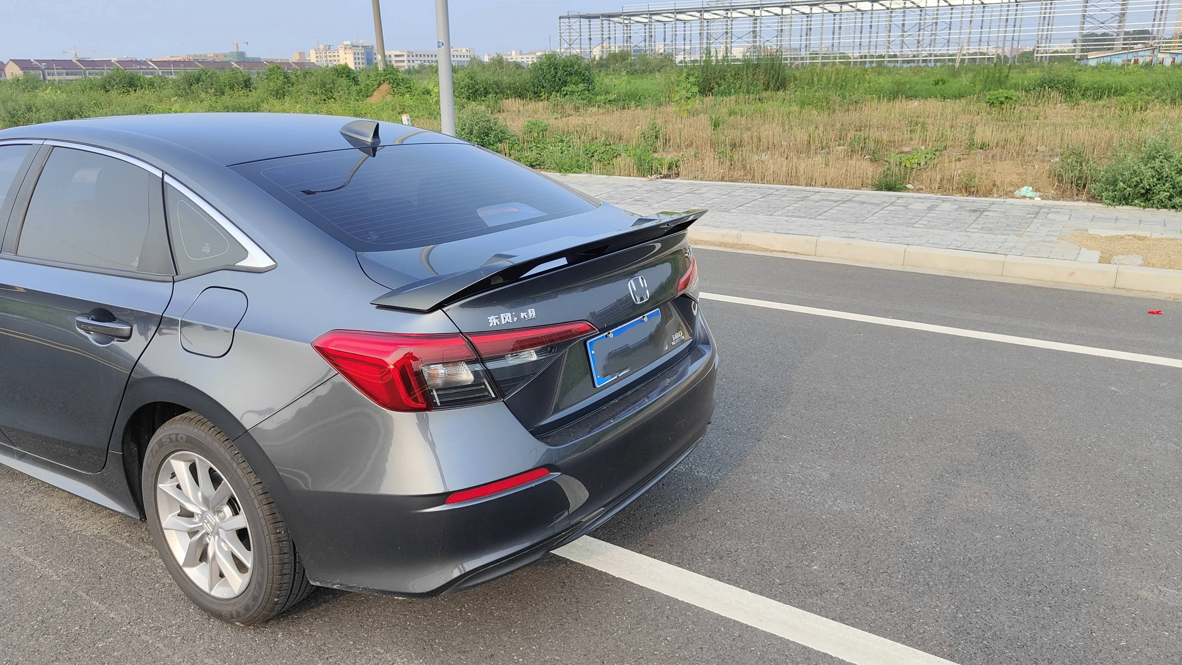 Manufacture ABS Customized Color New Rear Spoiler GT Style For Honda Civic 11th Gen 4-Sections Car Rear Spoiler 2021 2022