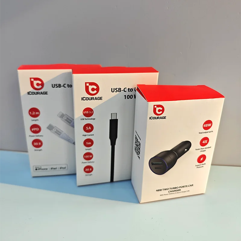 Factory Direct Customized Packaging Electronic Products Data Cable with Tray Material Optional