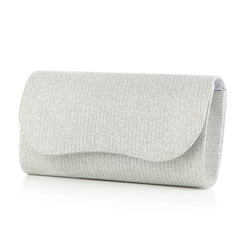 One Shoulder Slung Evening Bag Textured Wavy Frame Manual Hot Drilling Process Handbag Clutch Purse for Wedding Parties
