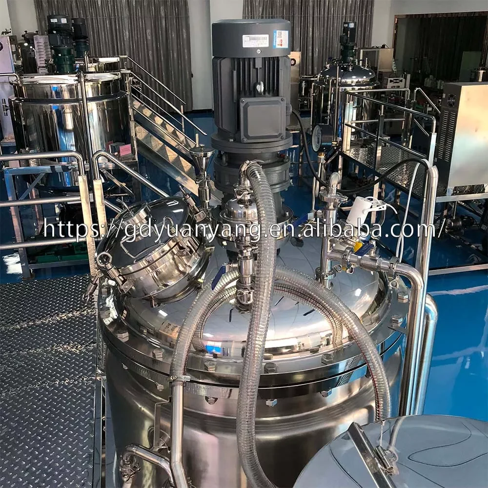 Cosmetic Making Machine Cream Mixer Mixing Emulsifying Cooling Electric or Steam Heating Cosmetics Production Equipment