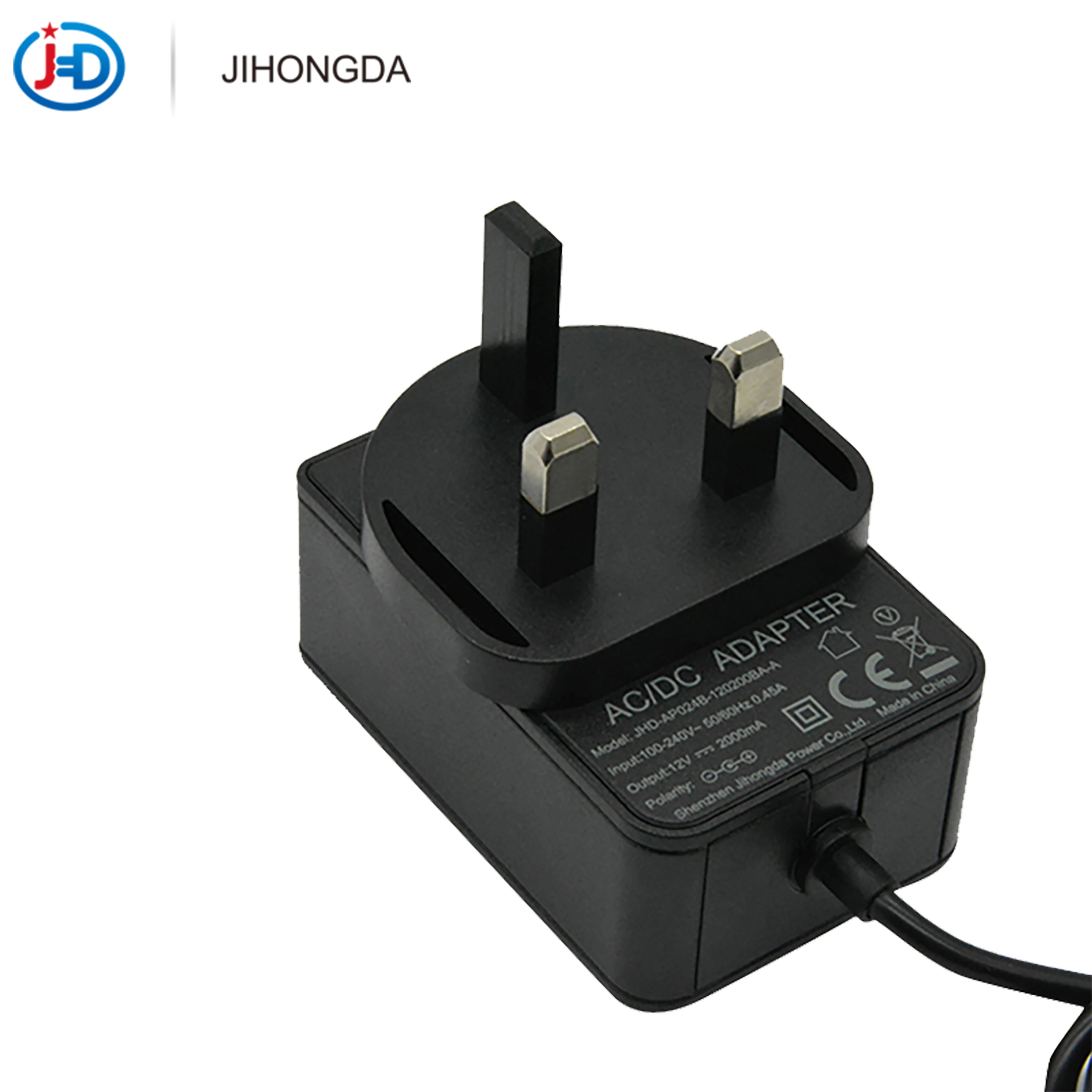 Factory outlet low price 24W UK standard 5V 2A uk us kr br ar plug ac to dc phone/wall/laptop/sweeping robot/desk lamp charger