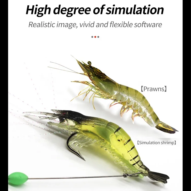 fishing lure Built-in Hook luminous Bait Shrimp kit Noctilucent Shrimp winter fishing fishing sea lure