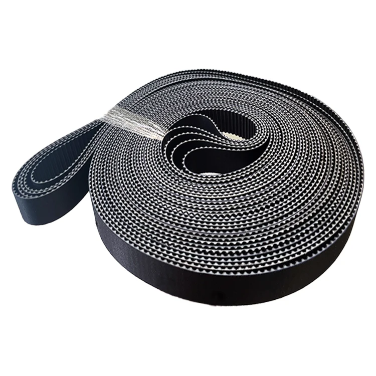 seamless T5  polyurethane timing belt with both side black fabric