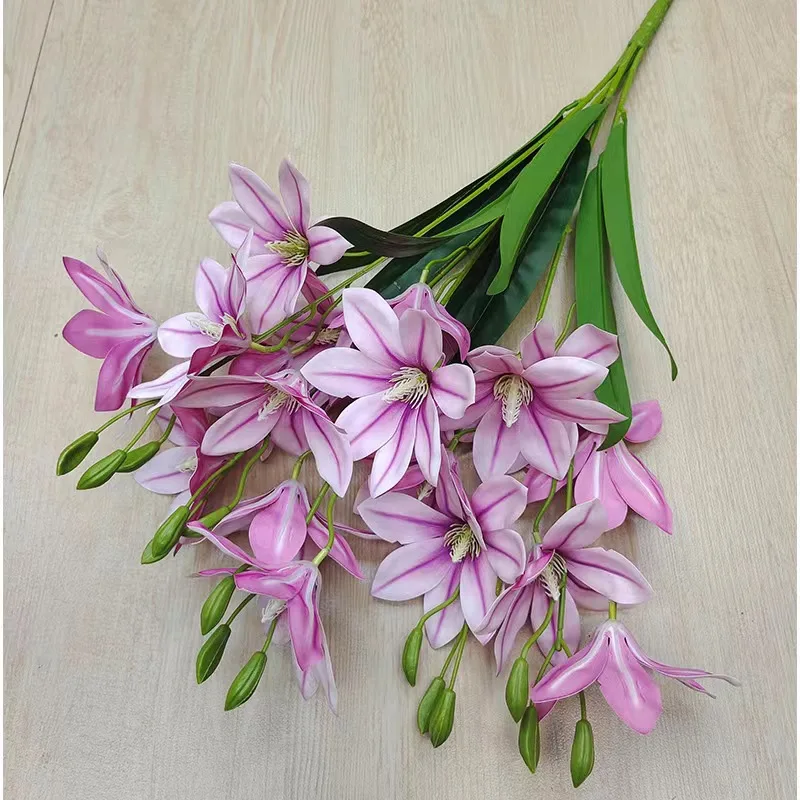 Cross-Border 3D Silk Artificial Flower Orchid Magnolia Bundle Home Decoration Easter-Hand Feeling Moisturizing 6 Millennia
