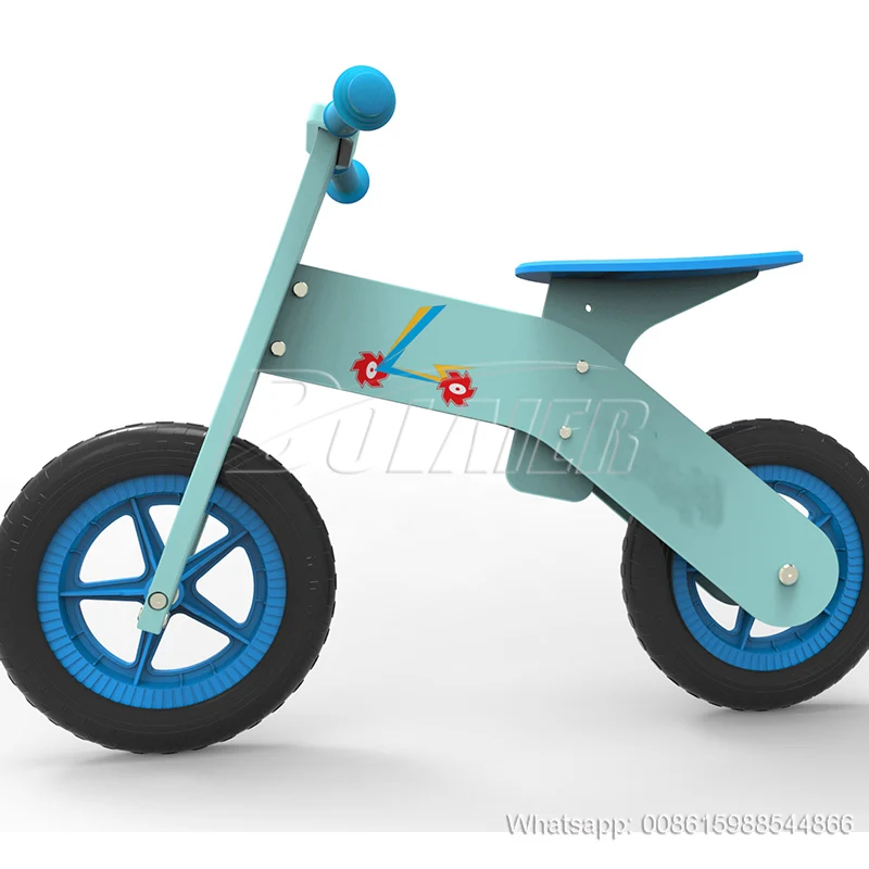 Adjustable Seat Kids Wooden Balance Bike For Baby Wood Running Bike