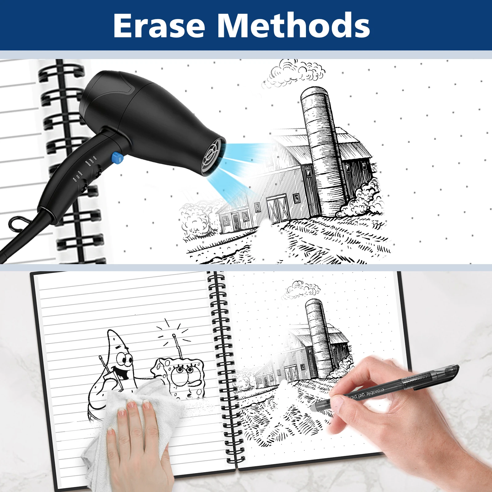 2022 Daily Planner A4 Erasable Smart Notepad Spiral Recycled Reusable Notebook For Students