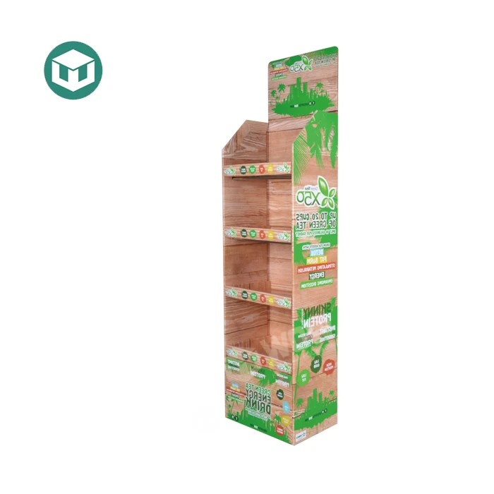 Easy Assemble Custom Printing Promotional POP Corrugated Cardboard Shipper Energy Drink Display Shelf