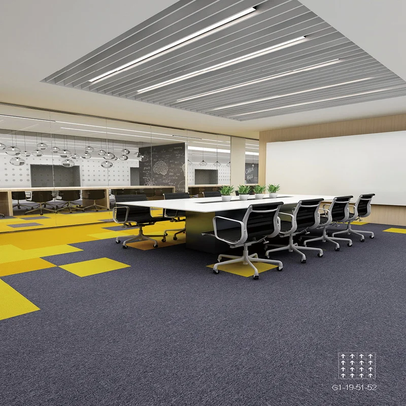 Commercial Office PP Water FireProof Nylon Carpet Tile 25X100cm PVC OEM Bitumen Nonwoven Backed 60*60cm Nylon Floor Carpet Tiles