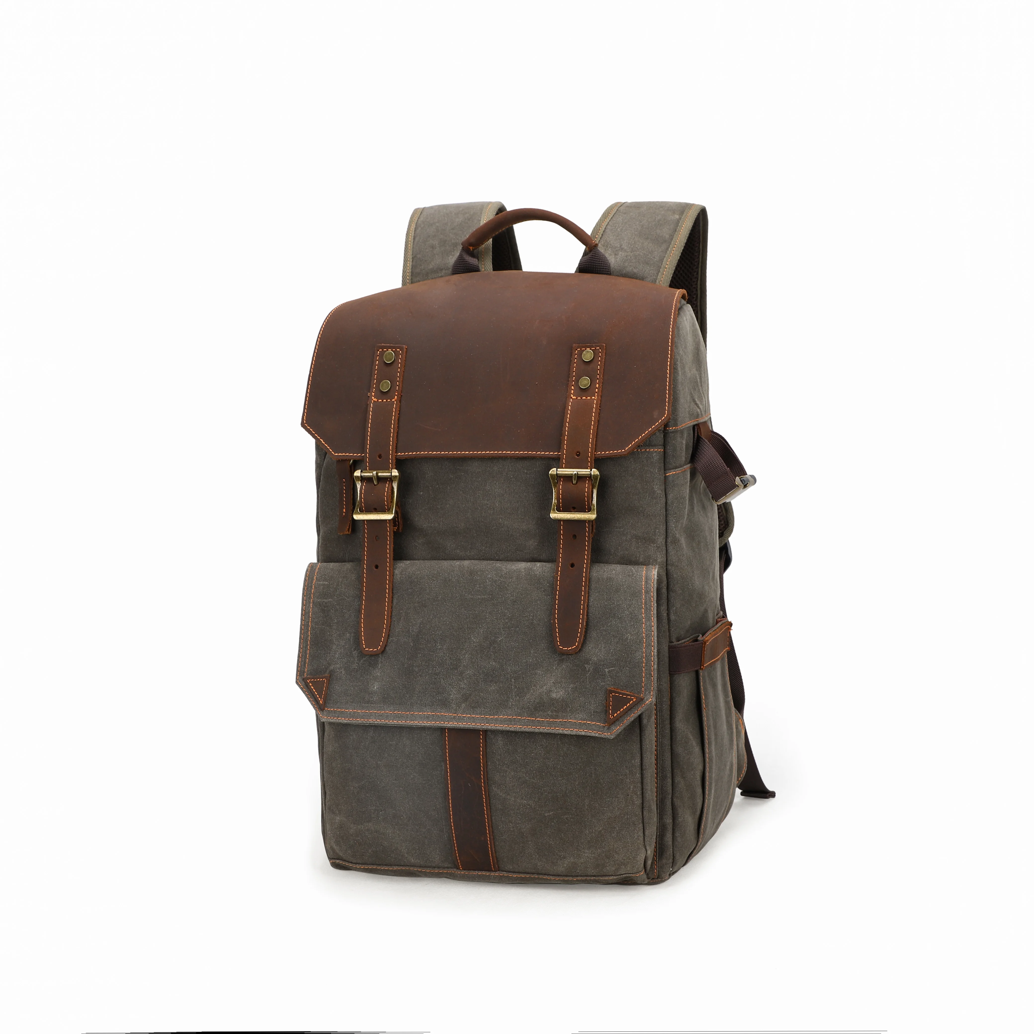 
Liansheng fashion waterproof wax canvas leather dslr canon photography storage camera bags for cameras 