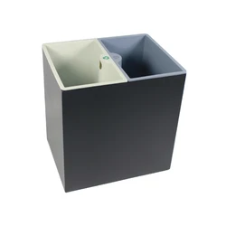 Rectangular sorting Bin Trash Bin recycle Waste Bin metal outer bucket or metal  with PU outer bucket +two plastic liners