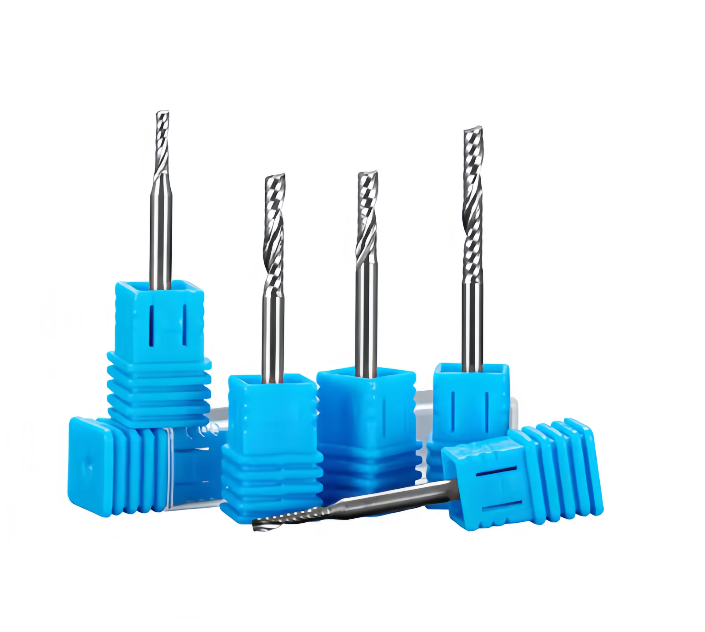 12*35*L75 FST Factory Price CNC Router Bits Down Cut Carbide Wood Tools Single Flute Spiral Milling Cutters for Aluminum
