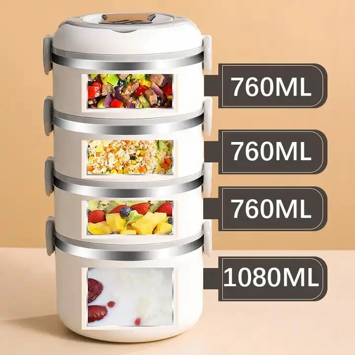 Портативный многослойный Ланч-бокс из нержавеющей стали bento для офисного работника