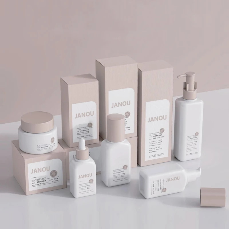 Customized Cosmetic Packaging Skin Care Bottle Set 15ml 100ml 250ml Essence Lotion PETG Bottle