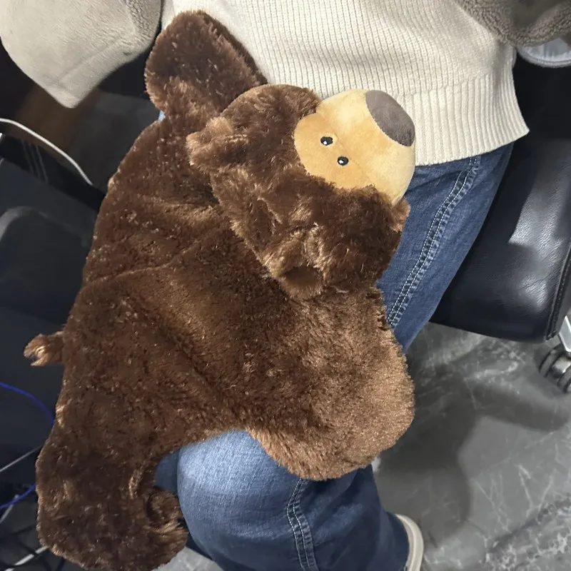 Custom 50cm cozy plush weighted microwaveable heatable lavender scented warm stuffed animal toy bear with flaxseed and lavender