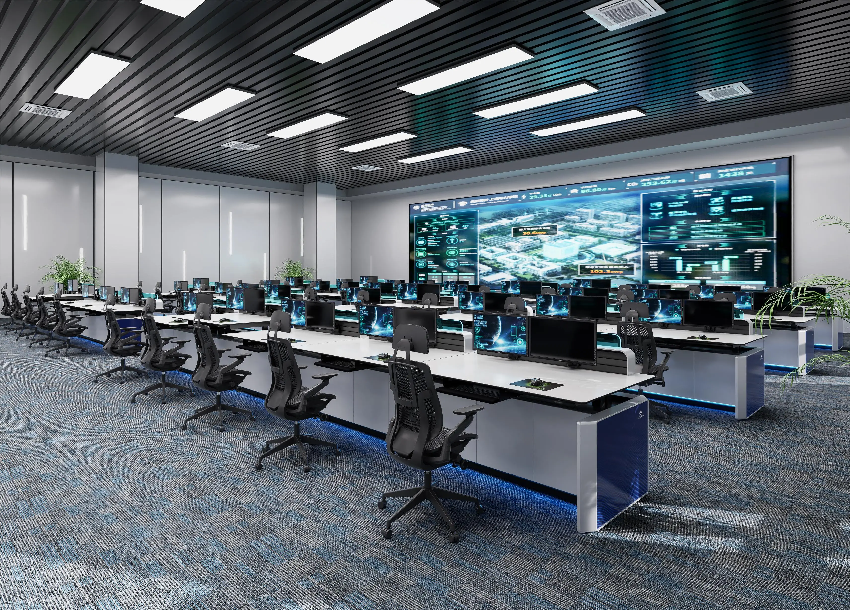 kesino compact control room console Ergonomically designed podium furniture Multifunctional design Height-adjustable console