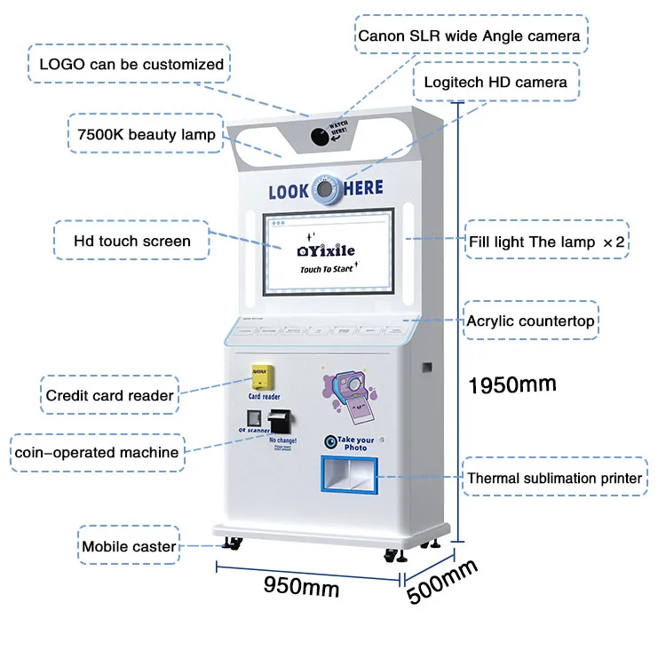 Dual Camera Fashion Photo Booth Machine Multi-Angle Shooting in Malaysia High Demand Product