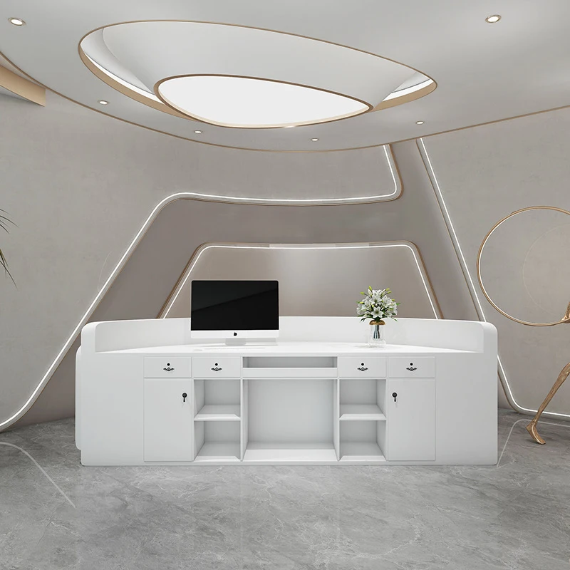 CIRI Custom modern reception desk beauty salon hairdressing furniture curved reception desk reception counter front desk