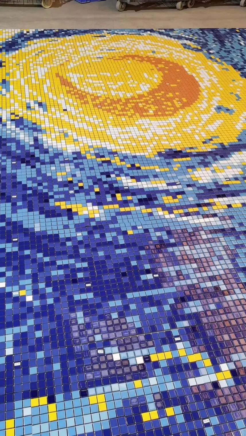 Персонализированный дизайн мозаика для бассейна стеклянная керамическая плитка головоломка