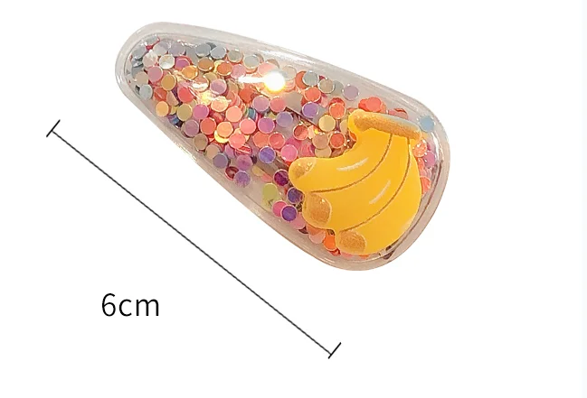 
2021 5Pcs Set Baby Hairpins Cartoon Girls acrylic Hair Clips Colorful PVC Fruit Flowers Transparent Child Hair Clips 