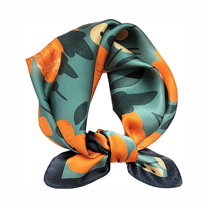Luxury Women Silk Scarves Pure Silk Scarf Stylish Ladies Hair Square Silk Scarf