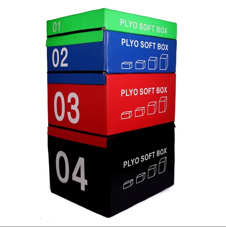 Factory 4 in 1 Custom Adjustable Jump Agility Safety Jumping Boxes Fitness Soft Sponge Foam EPE Plyo Soft Box