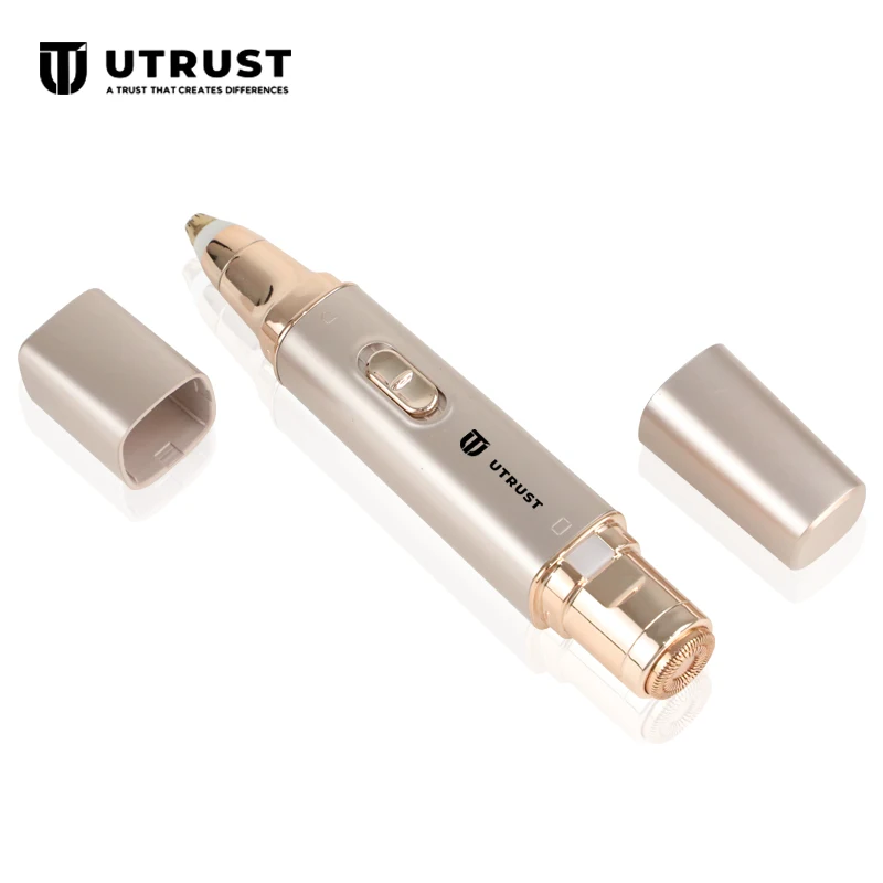 Электрический безболезненный триммер 2 в 1 для удаления волос на лице бровей бритва Женская женщин