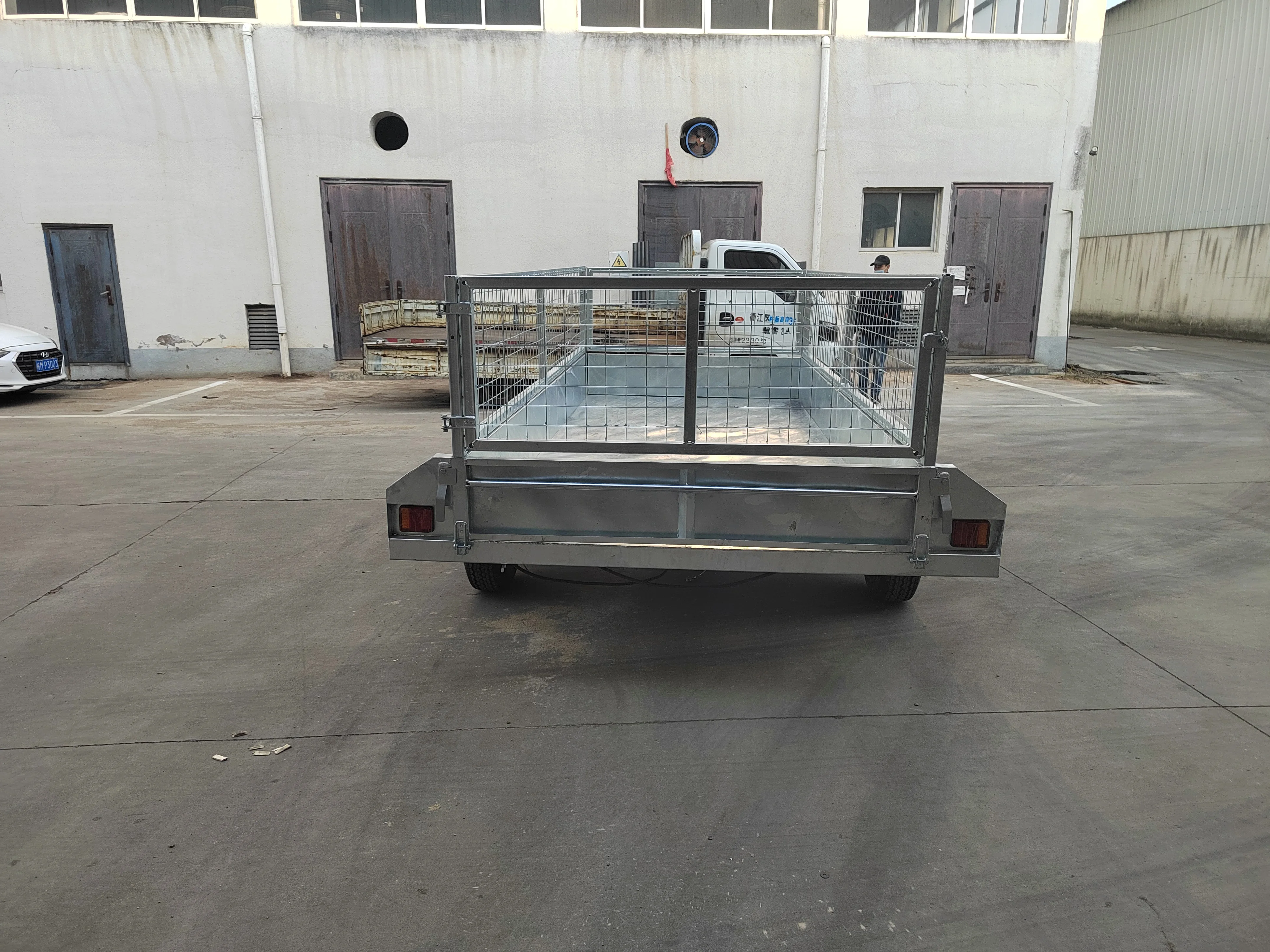 Factory price truck trailers 6x4 7x5 customized hot dipped galvanized  farm cage trailer