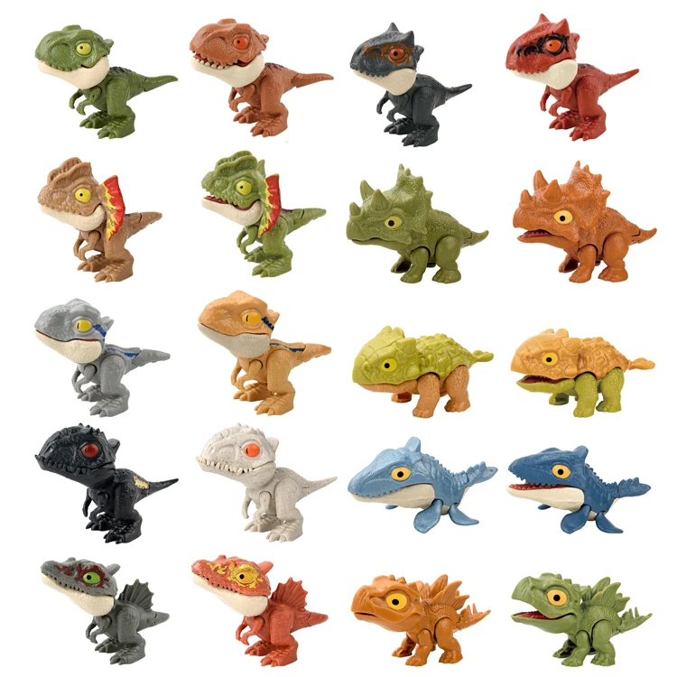 40 different dinosaur mini toys Small animals toy Finger Biting Dinosaur Model Toys