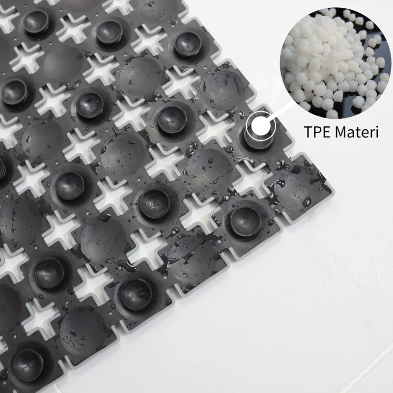 Роскошный нескользящий напольный нескользящий коврик для душа и ванны из термопластичного полипропилена и резины для ванной комнаты