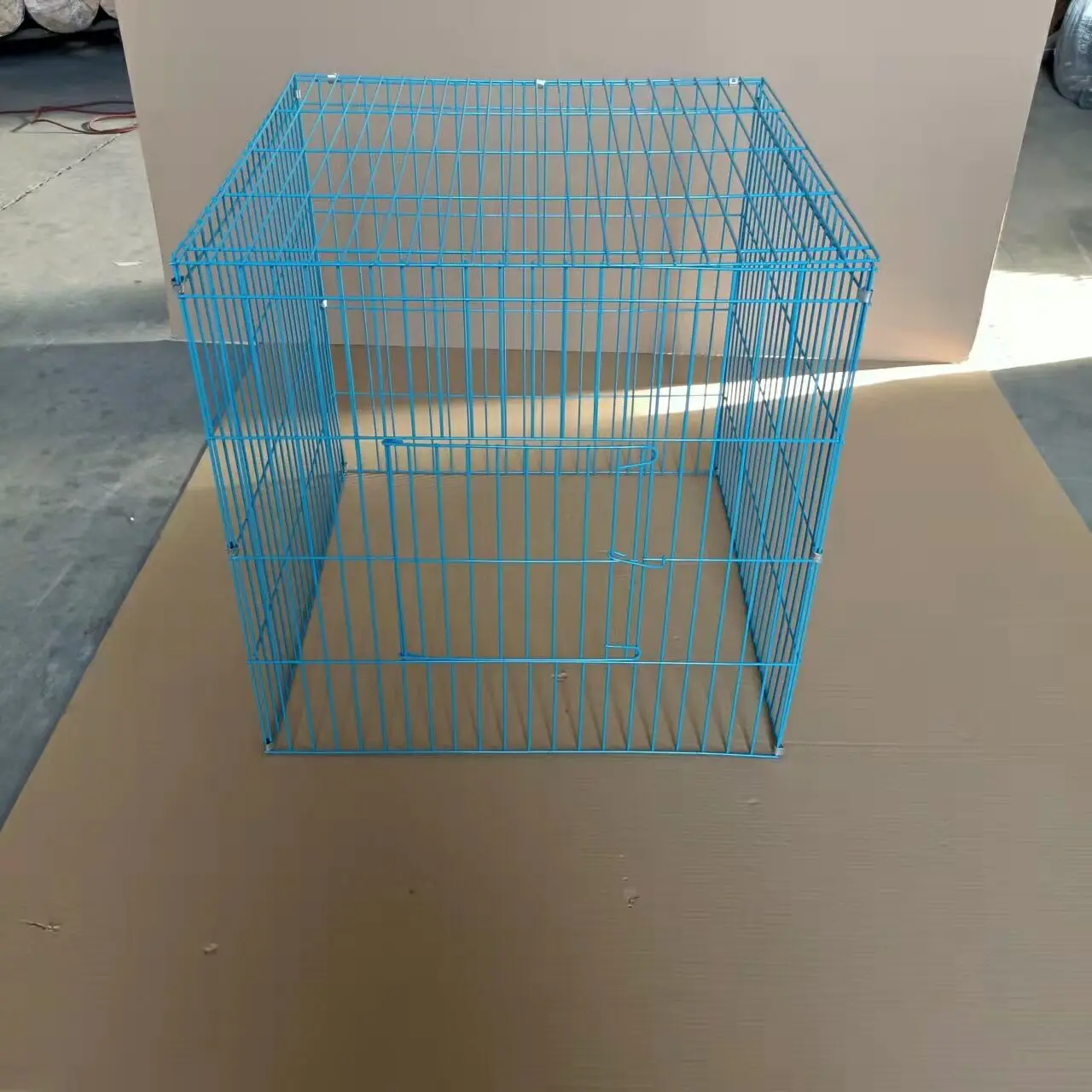 PVC coated galvanized 2.5 2.8 3 mm wire diameter 2.5*10 3*10 aperture cuboid chicken rooster cages pen with two doors
