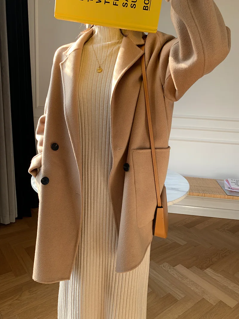 2021 autumn winter new South Korea Dongdaemun double-sided multi-match short coat woman