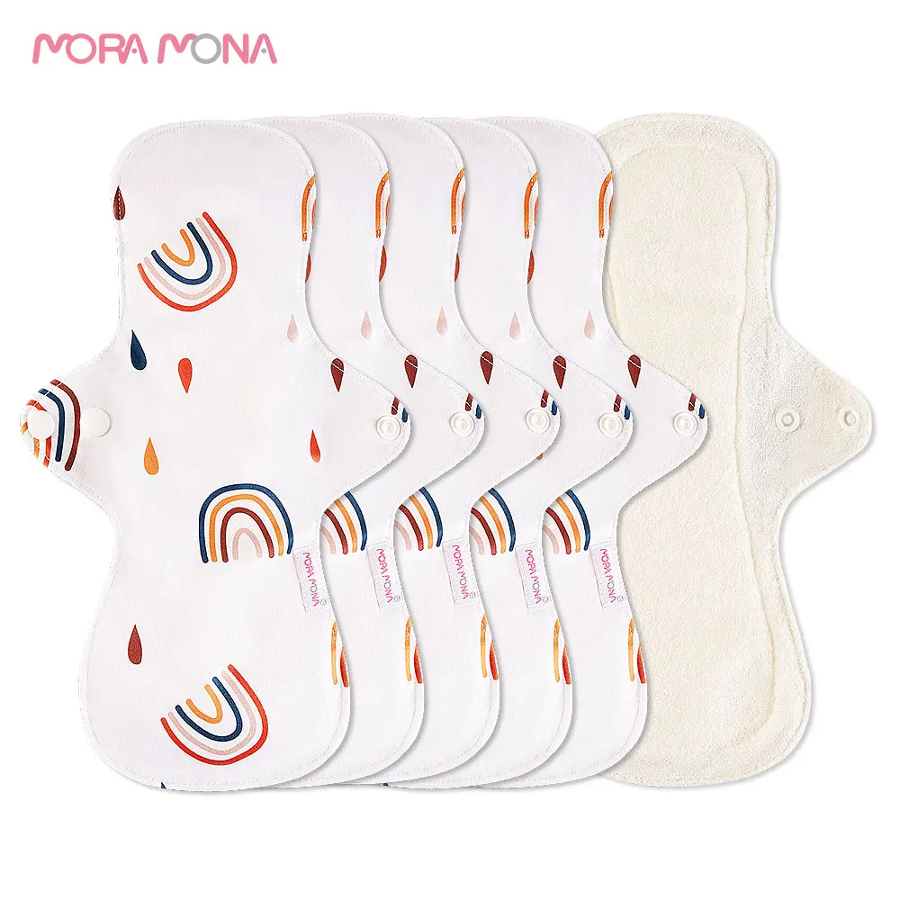 Mora Mona Eco Friendly Reusable Washable Bamboo Sanitary Napkins Menstrual Cloth Pads