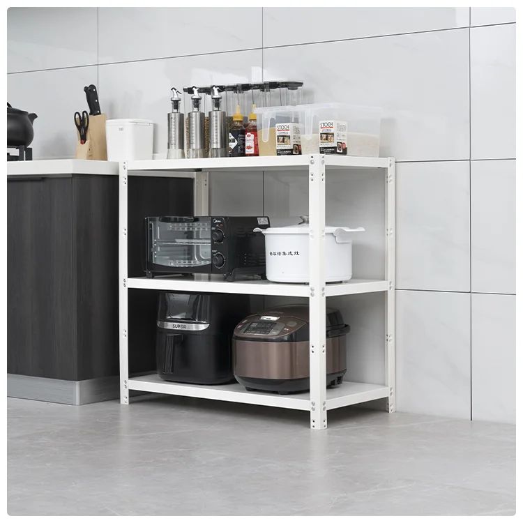 New design Metal Frame 3 Layer Storage Rack Adjustable Shelf Stacking Racks Home Storage Shelving Garage Shelving