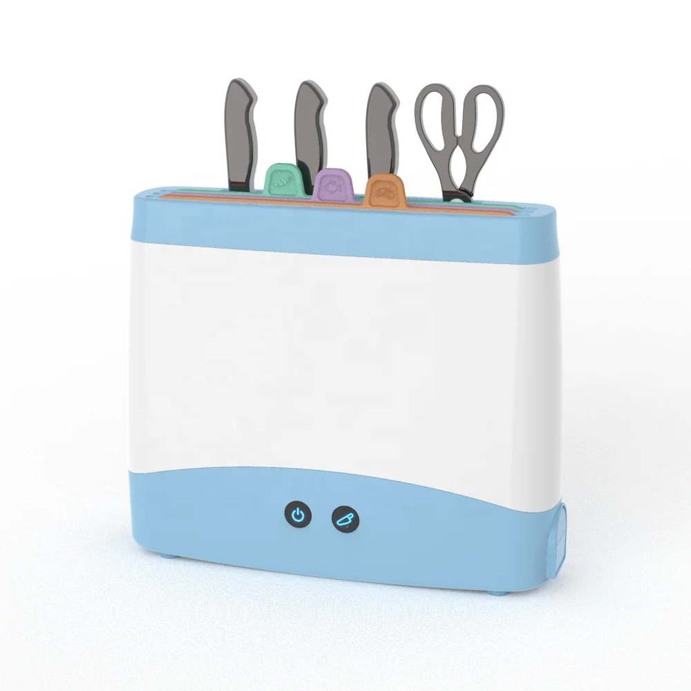 
sterilize knife disinfection with hidden sharpener knife block 