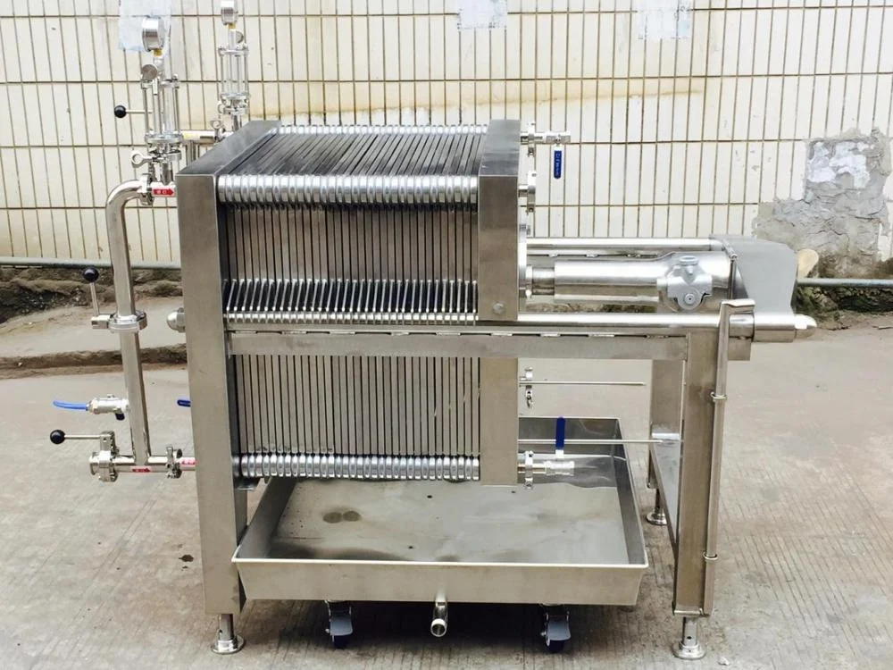 High quality Stainless Steel 304 Hydraulic Fine Filter Press for Sludge Oil Fruit Food Juice Filter Machine