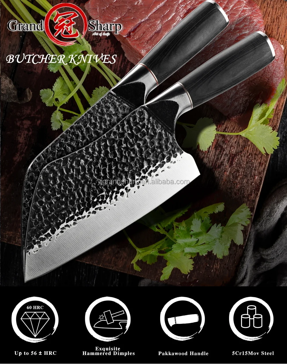 AMAZON 7.5' Chef Knife Handmade Forged 5cr15mov Steel Kitchen Cleaver Knife Stainless Steel Professional Butcher Chopping Knife