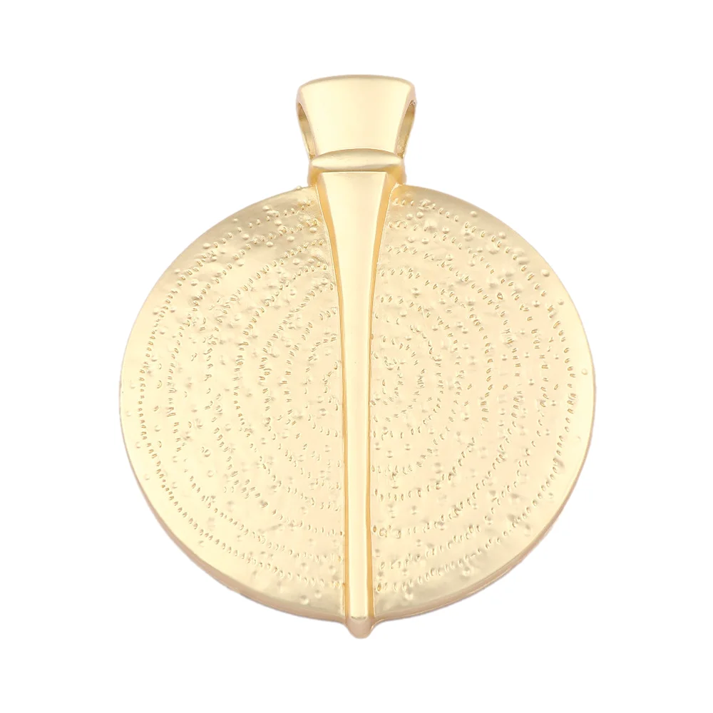 Large Matte Gold Boho Ethnic Tribal Round Pendant Large Medallion Pendant For Necklace Jewelry Making