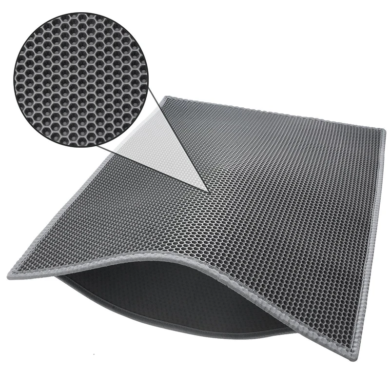 Honeycomb Double-Layer Design Waterproof Urine Proof Cat Box Mat Kitty Litter Mat Litter Trapper Carpet
