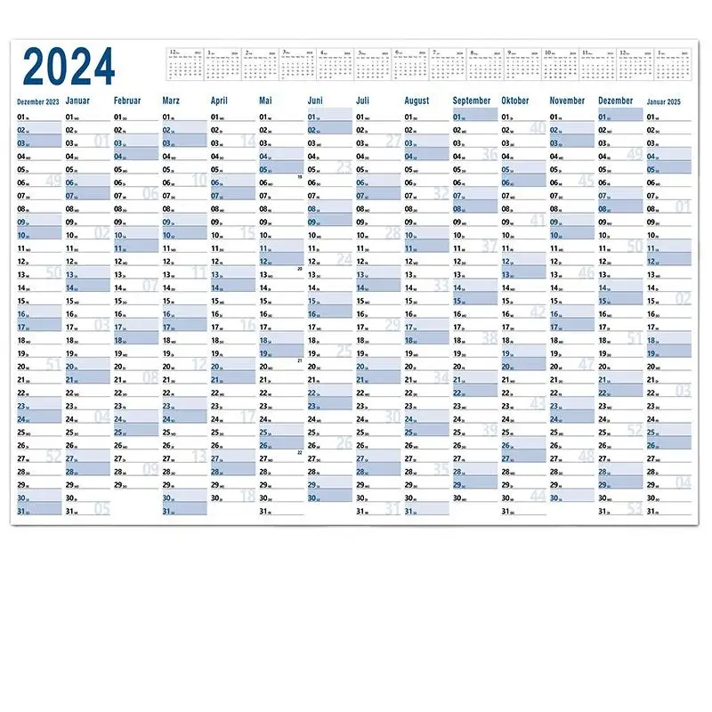 2024 CALENDAR English Poster Planner Day Plan 365 day CALENDAR Wall calendar custom print perpetual simple school supplies