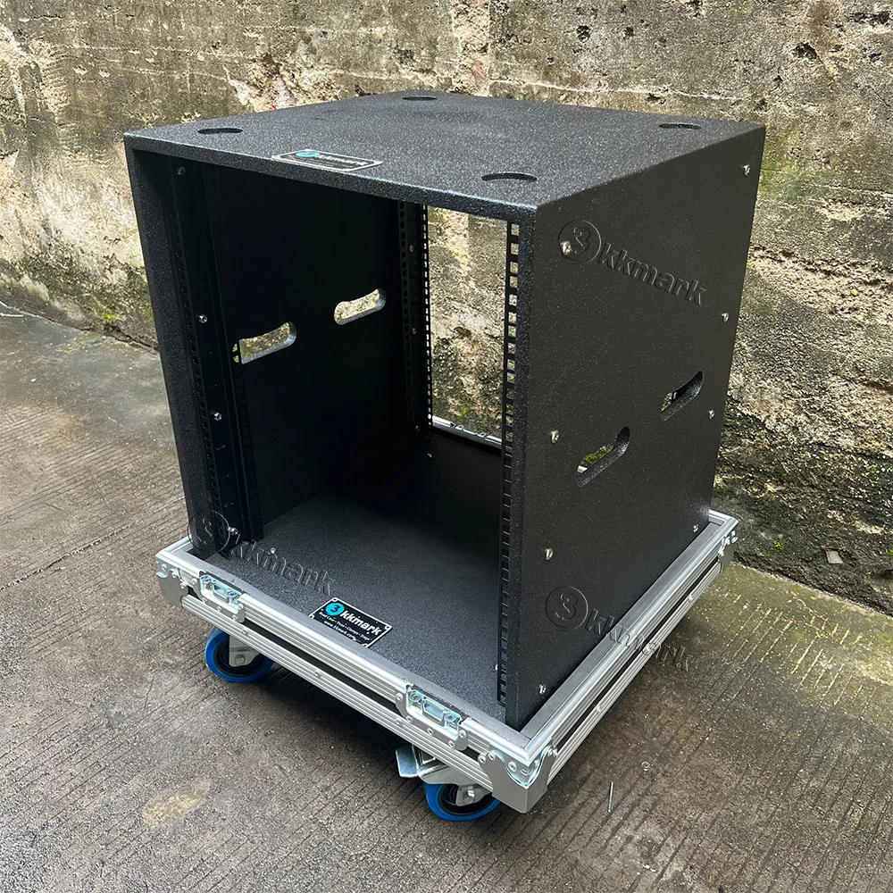 kkmark custom stackable Portable loading movement 12u Console rack mount transport flight cases