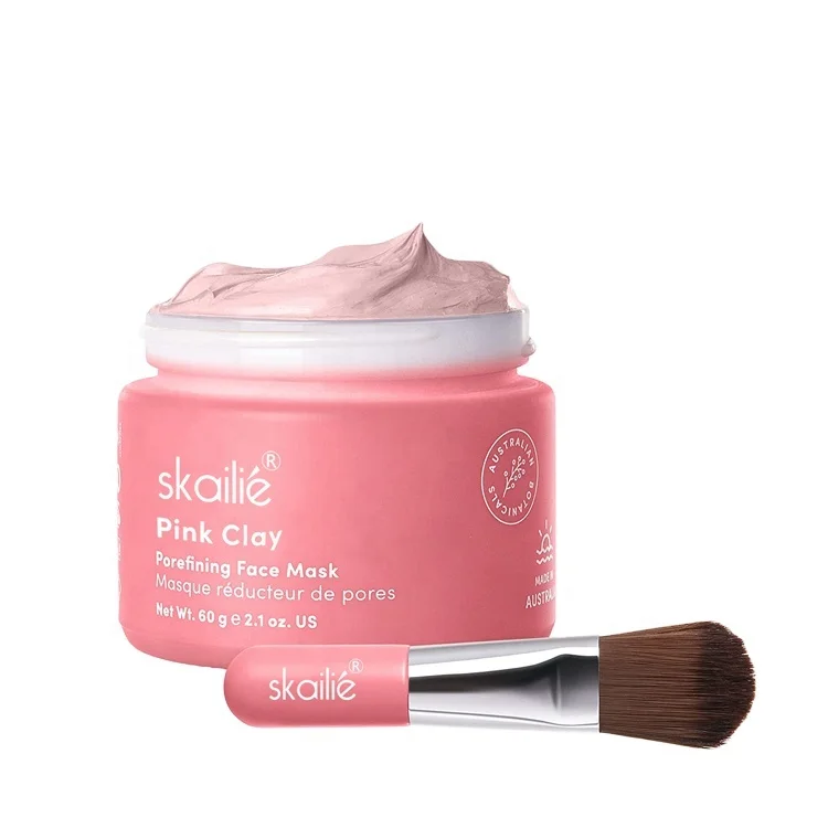 Private Label Pink Clay Mask Rose Face Powder Mask Oem For Facial Mask Oem
