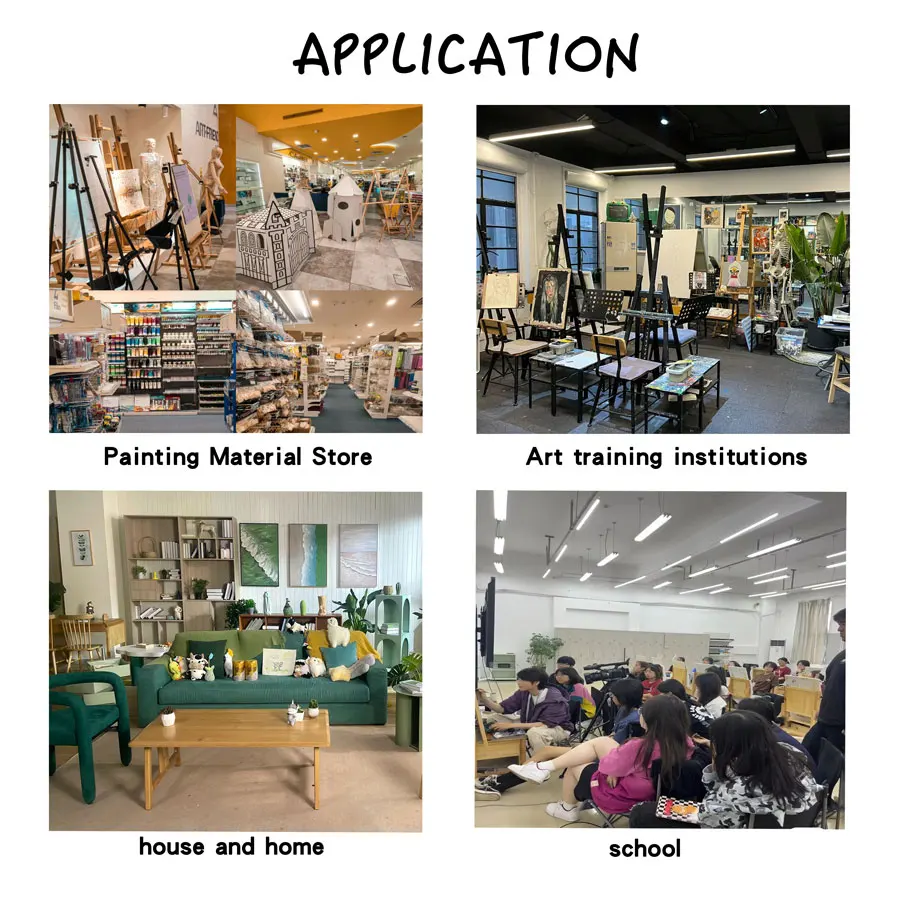 professional easels solid wood table large Easel painting large easel stand for oil painting