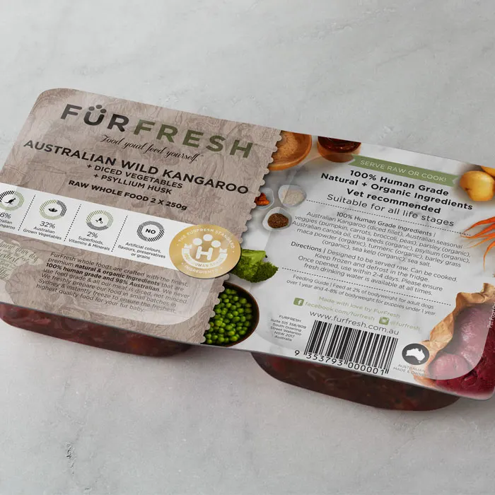 
100% Human Grade Dog Food Beef Veggies Chia Seeds 